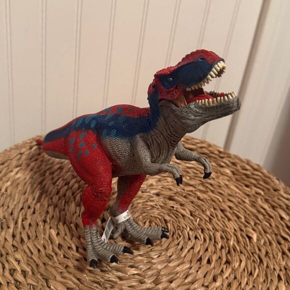 Schleich Am Limes 69 Rex Dinosaur Blue / Red Moveable Jaw - 73527 - NWT - Picture 5 of 10